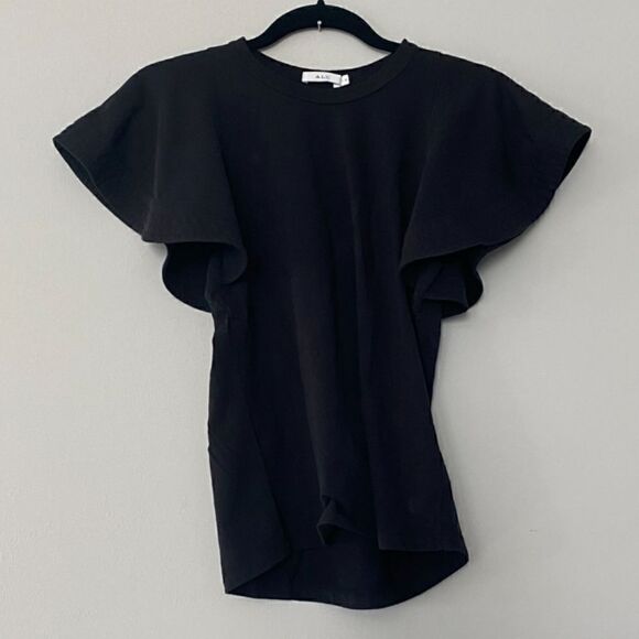 A.L.C Black Flutter 💕Sleeve top Size Small - Picture 3 of 10